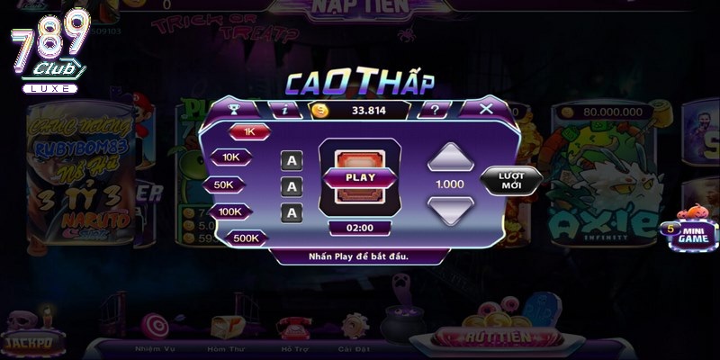 Chi tiết cách chơi minigame cao thấp tại 789Club