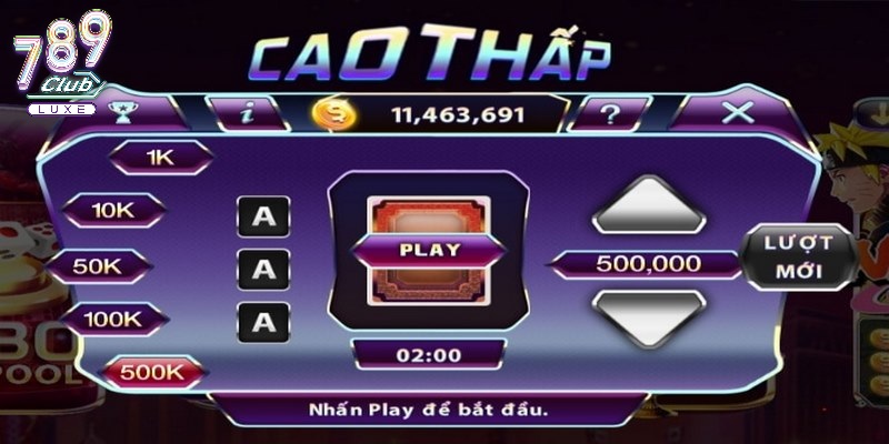 Mẹo chơi mini game cao thấp tại 789Club hiệu quả